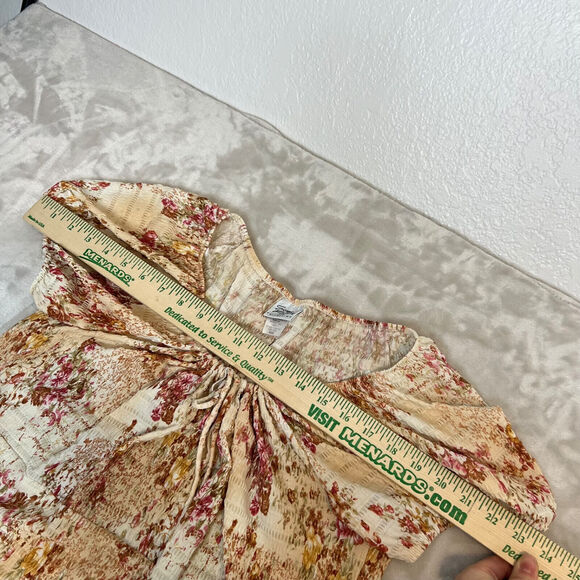 VTG Cottagecore Midi Dress Womens 16W Floral Sheer Stretch Boho Romantic Y2K - Picture 10 of 12